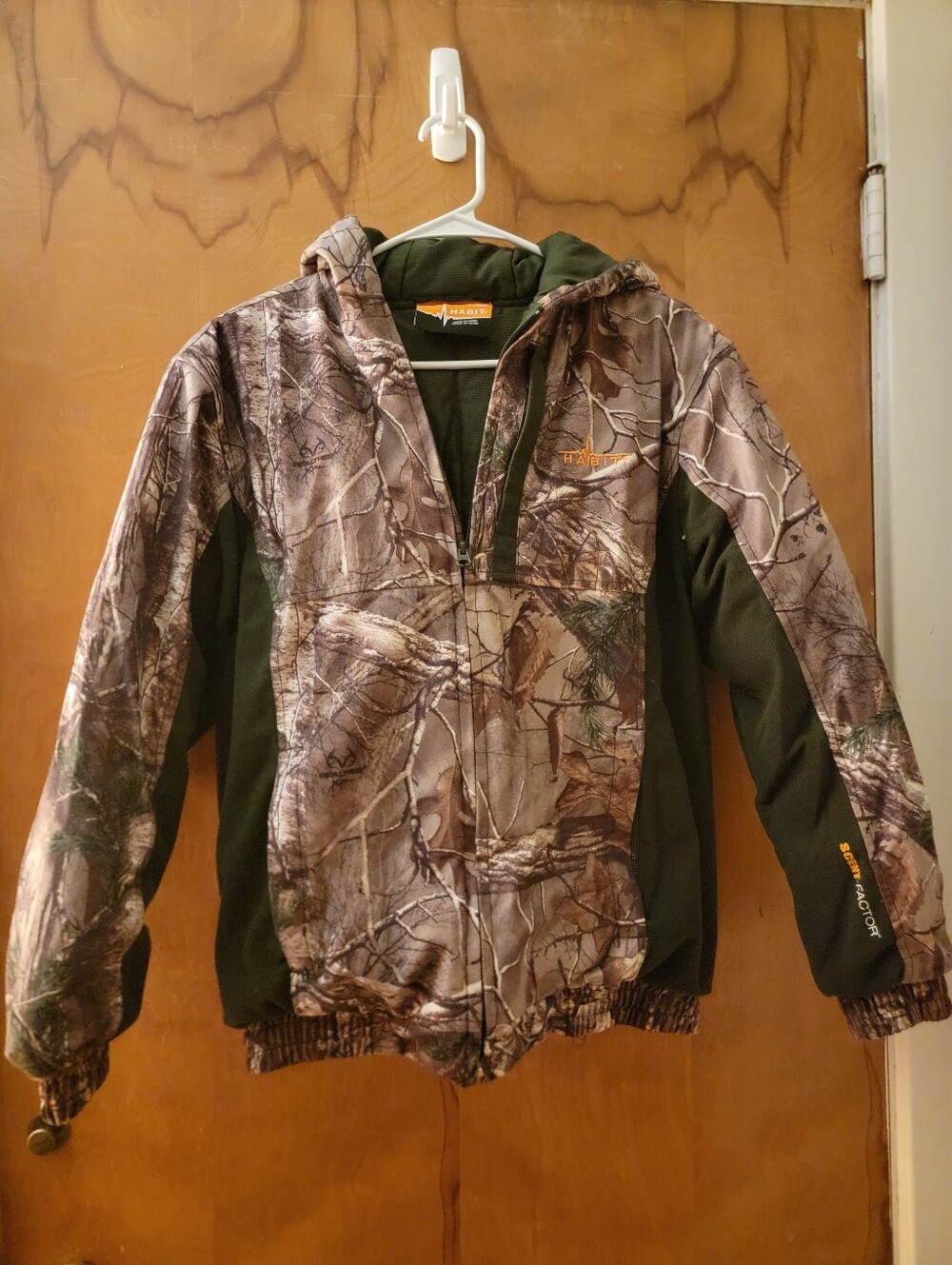 RealTree Brown & Green Camo Kids Hooded, Lined Jacket